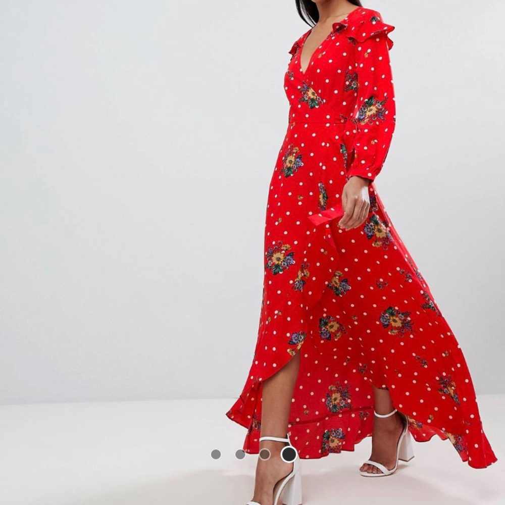 ASOS Floral Wrap Maxi Dress